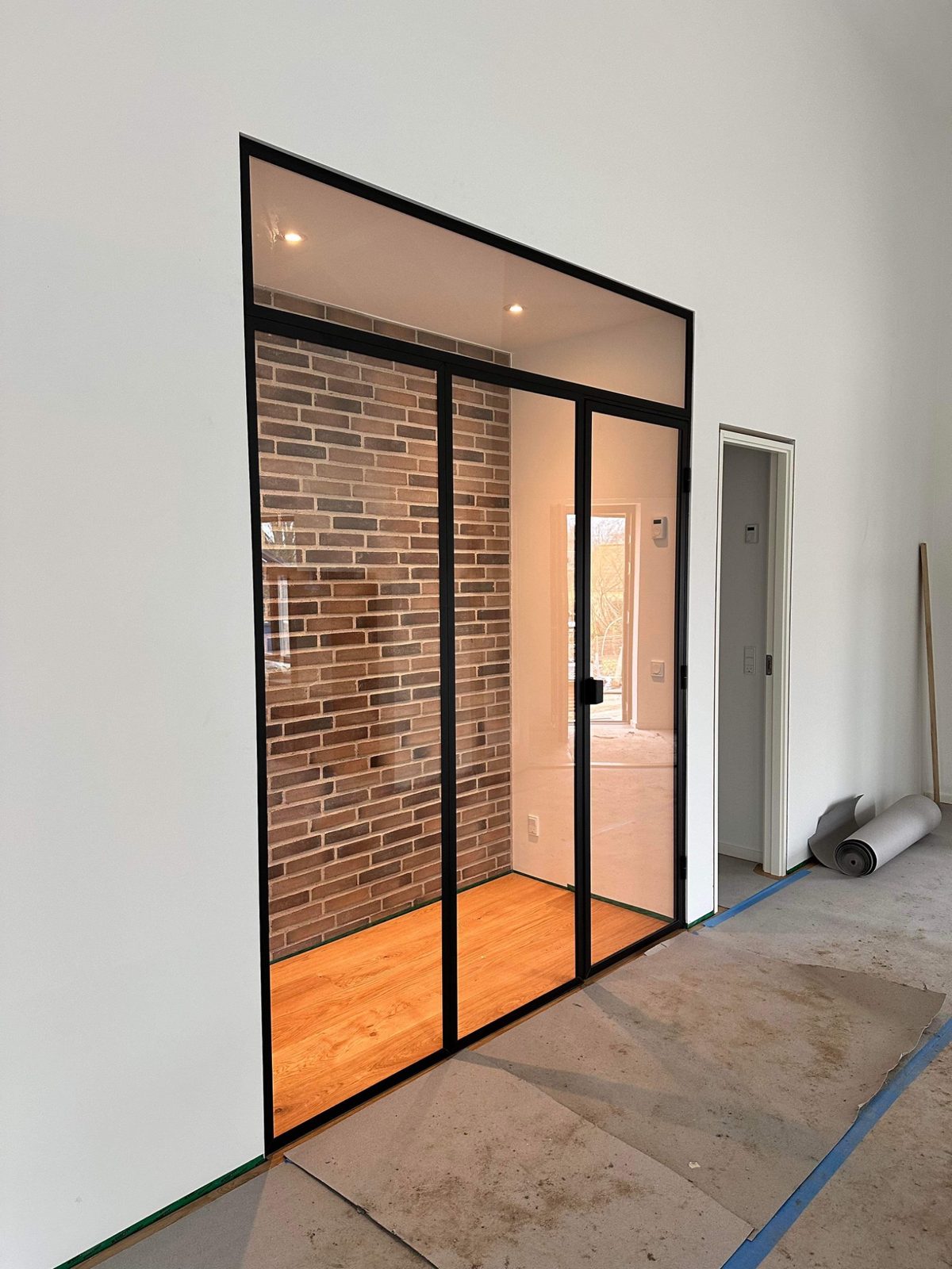 Contemporary interior metalwork.
